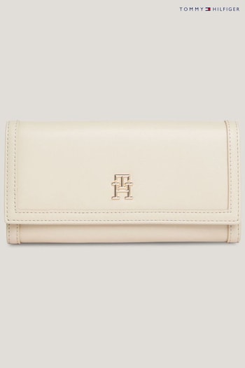 Tommy Hilfiger City Compact Flap Cream Wallet (Q92277) | £80