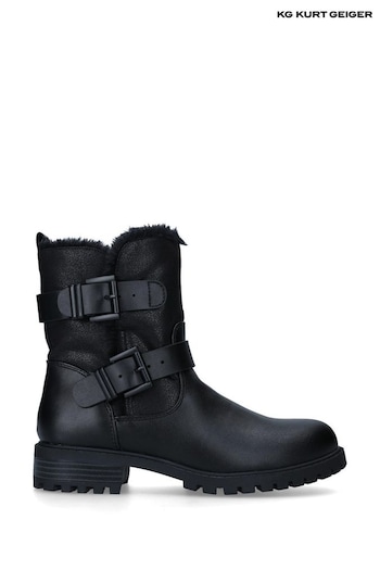 KG Kurt Geiger Black Snug Cinzento Boots (Q92393) | £89