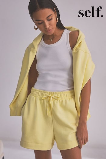 self. Yellow Sweat Shorts Chemise (Q92509) | £18