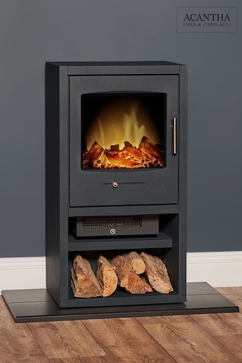 Acantha Grey Bergen XL Charcoal Electric Stove (Q92524) | £330