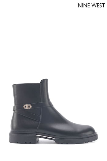 Nine West Womens 'Delenah' Black Ankle terrain Boots with Zipper (Q92733) | £80