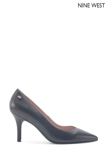 Nine West Longs 'Richa' Heeled Court Pump Black Shoes (Q92760) | £70