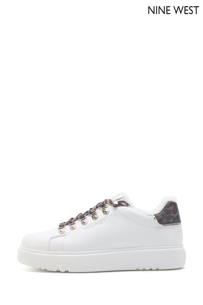 Nine west white sneakers cheap