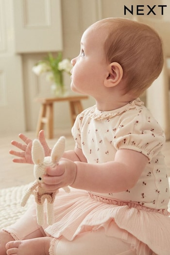 Pink/White Tutu Leggings and Bodysuit Baby 2 Piece Set (Q92907) | £15 - £17