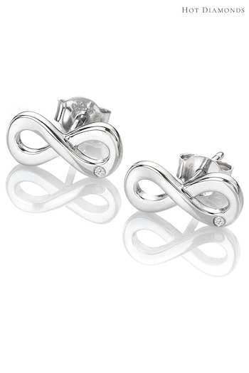 Hot Diamonds Silver Tone Amulets Infinity Earrings (Q92989) | £35