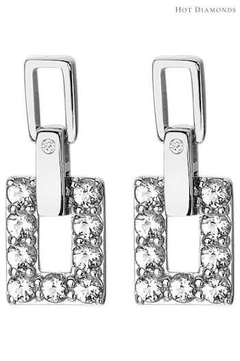Hot Diamonds Silver Tone Echo Drop Earrings (Q93011) | £95