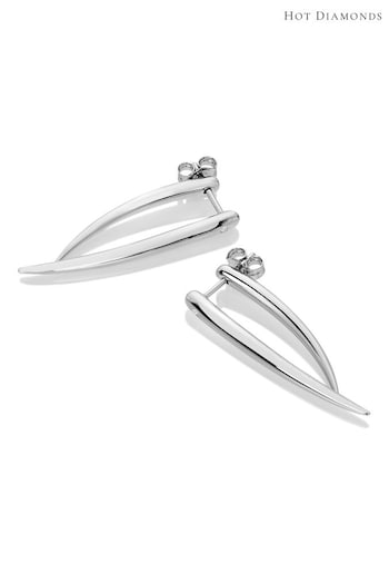 Hot Diamonds Silver Tone Reflect Statement Earrings (Q93013) | £80