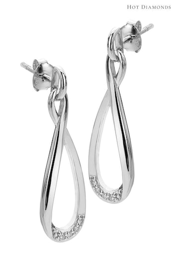 Hot Diamonds Silver Tone Flourish Earrings (Q93040) | £135