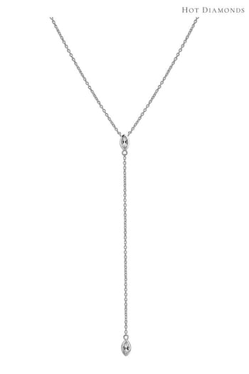 Hot Diamonds Silver Tone Tender Waterfall Marquise Necklace (Q93062) | £95