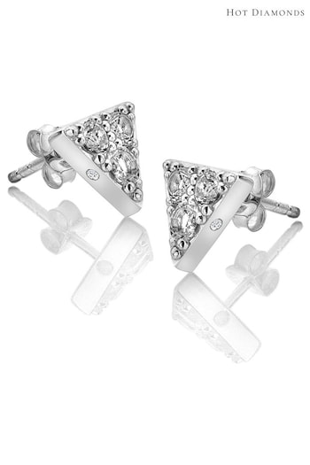 Hot Diamonds Silver Tone Stellar Triangle Earrings (Q93072) | £85