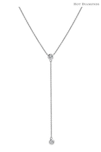 Hot Diamonds Silver Tone Tender Waterfall Necklace (Q93084) | £95