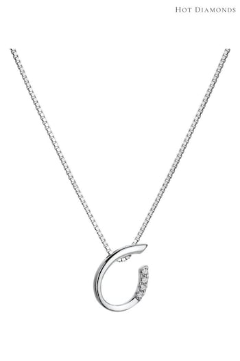 Hot Diamonds Silver Tone Teardrop Pendant Necklace (Q93096) | £75