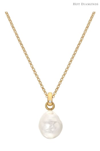 Hot Diamonds Gold Tone X JJ Calm Pearl Pendant (Q93097) | £110