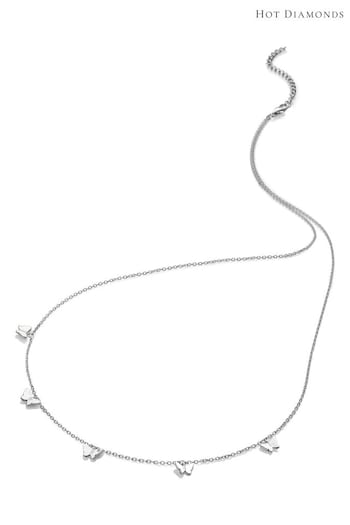 Hot Diamonds Silver Tone Flutter Necklace (Q93117) | £110