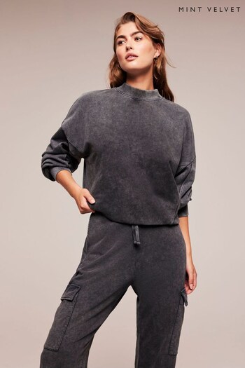 Mint Velvet Grey Faded Sweatshirt (Q93184) | £69