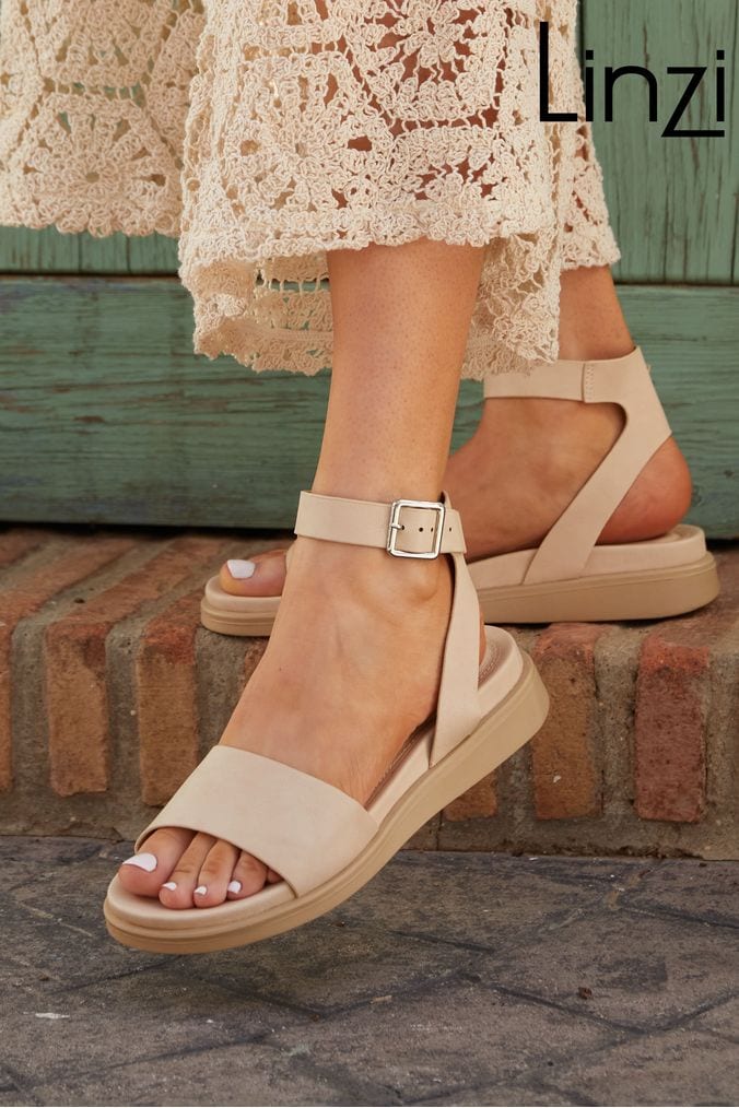 Women s Cream Flat Sandals Beige Flat Sandals Next UK