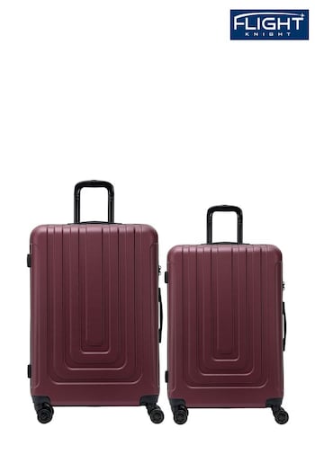 Flight Knight Medium Check-In & Small Carry-On Bubble Hardcase Brown Travel Suitcase Set of 2 (Q93420) | £100