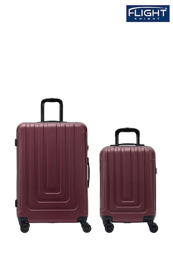 Flight Knight Medium & Large Check-In Hold Luggage Hardcase Travel Blue Suitcases Set Of 2 (Q93432) | £120
