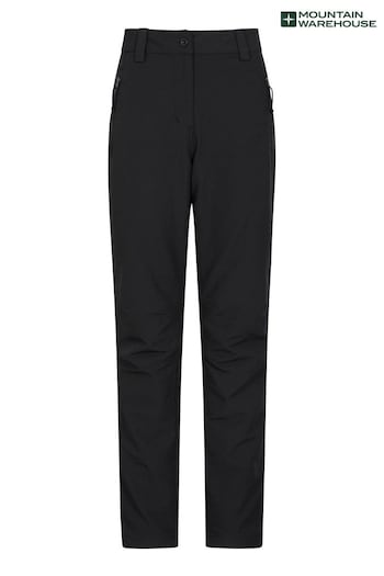 Mountain Warehouse Black Arctic II Stretch Womens Fleece Lined Trousers (Q93538) | £56