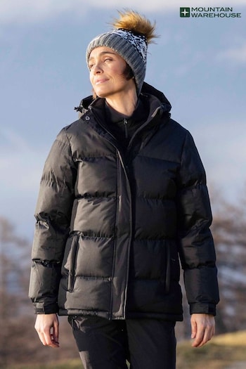 Mountain Warehouse Black Snow Womens Water Resistant Padded Jacket (Q93549) | £64