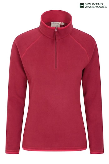 Mountain Warehouse Red Montana Womens Half Zip Fleece (Q93625) | £26