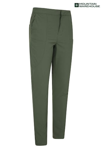 Mountain Warehouse Green Womens Kesugi Slim Stretch Water Resistant Trekking Trousers (Q93635) | £48