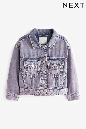 Blue/Pink Denim Overdye Boxy fit Jacket (3-16yrs) (Q93653) | £19 - £25