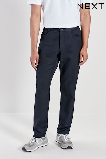 Navy Blue Smart Jean Style Trousers ribbed (Q93754) | £22
