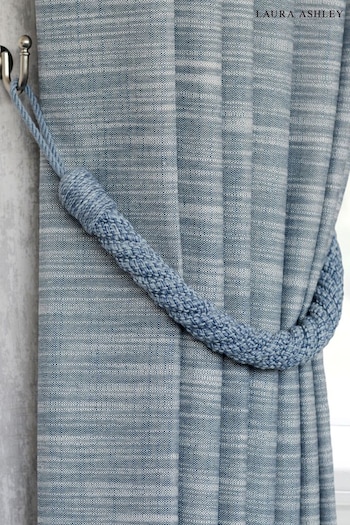 Laura Ashley Pale Seaspray Blue Set of Two Felton Rope Tie Backs (Q93787) | £40