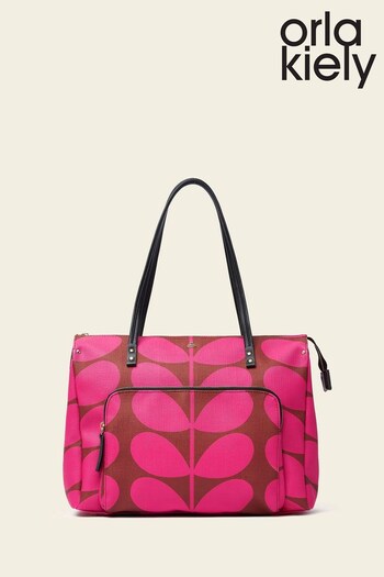Orla Kiely Pink Watson Tote Bag (Q93975) | £210