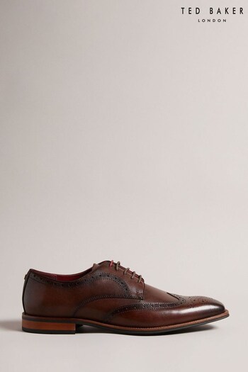 Ted Baker Markuse Brogue Derby Formal Brown Shoes (Q93994) | £110