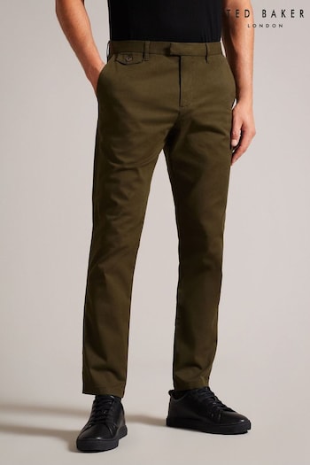 Ted Baker Green Slim Fit Textured Chino Fake Trousers (Q93998) | £90