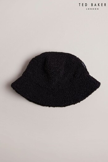 Ted Baker Pamells Black Faux Shearling Bucket Hat (Q94000) | £35