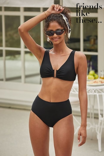 Friends Like These Black U Trim Bikini Top (Q94009) | £23