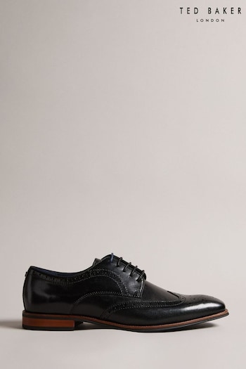 Ted Baker Markuse Brogue Derby Formal Black Shoes (Q94014) | £110