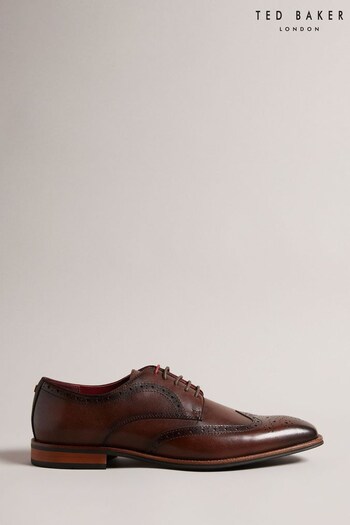 Ted Baker Markuse Brown Brogue Derby Formal Shoes (Q94033) | £110
