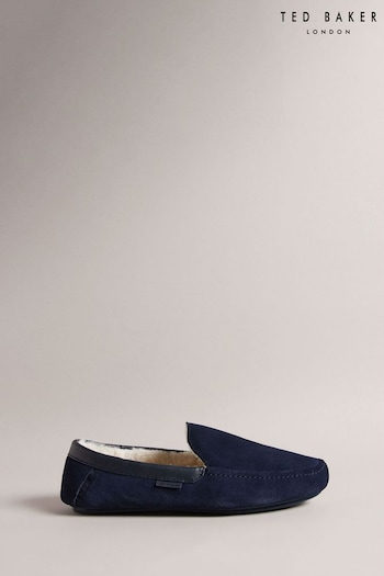 Ted Baker Vallant Blue Moccasin Slippers (Q94057) | £60
