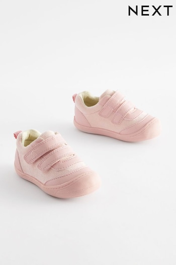 Pink Wide Fit (G) Crawler Trainers (Q94059) | £22