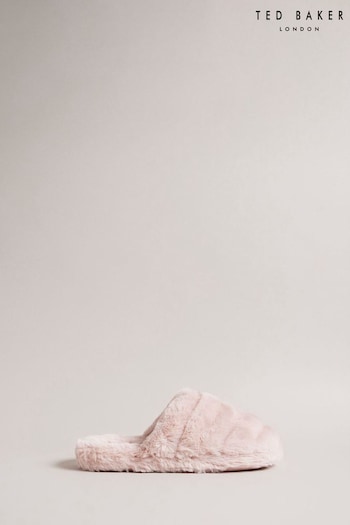 Ted Baker Pink Faux Fur Mule Slippers (Q94060) | £45
