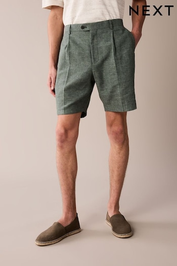 Green Linen Shorts (Q94304) | £35