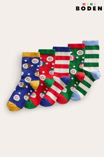 Boden Red Socks 5 Pack (Q94324) | £19