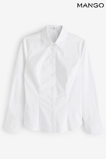 Mango Essential Cotton-Blend White Shirt (Q94399) | £26