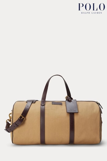 Polo Ralph Lauren Leather-Trim Canvas Duffel Bag (Q94464) | £305