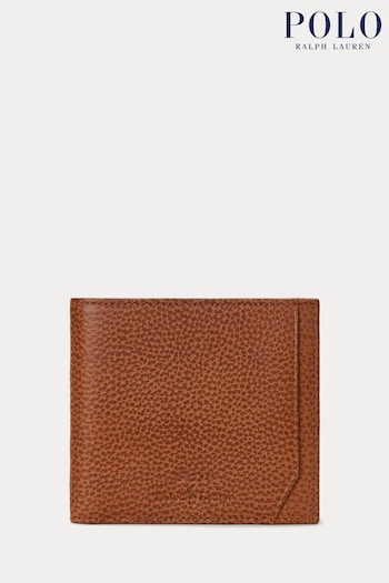 Polo Noir Ralph Lauren Pebbled Leather Billfold Coin Wallet (Q94477) | £110