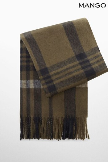 Mango Green Check Scarf (Q94554) | £36