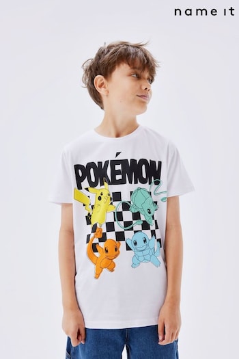 Name It White Pokemon Short Sleeve Printed T-Shirt (Q94612) | £15