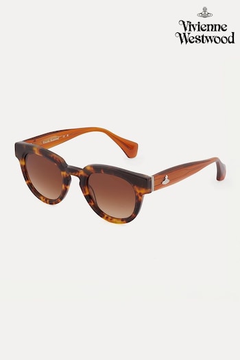 Vivienne Westwood Miller Brown heptagon Sunglasses (Q94626) | £185