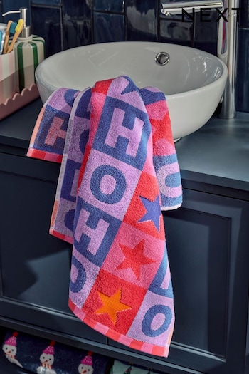 Multi Bright Christmas Red Slogan Towels (Q94763) | £9