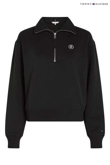 Tommy Hilfiger Curve Crop 1/2 Zip Sweatshirt (Q94899) | £150