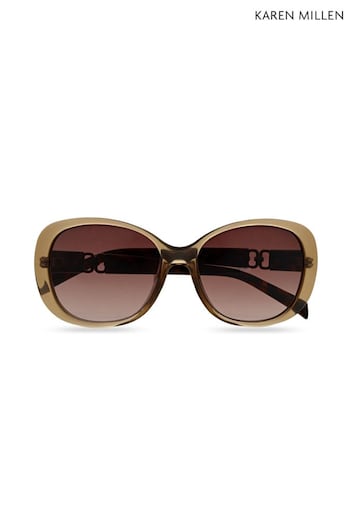 Karen Millen Brown Sunglasses virgil (Q95128) | £75